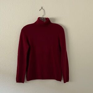 Maroon Charter Club Cashmere Turtleneck Sweater